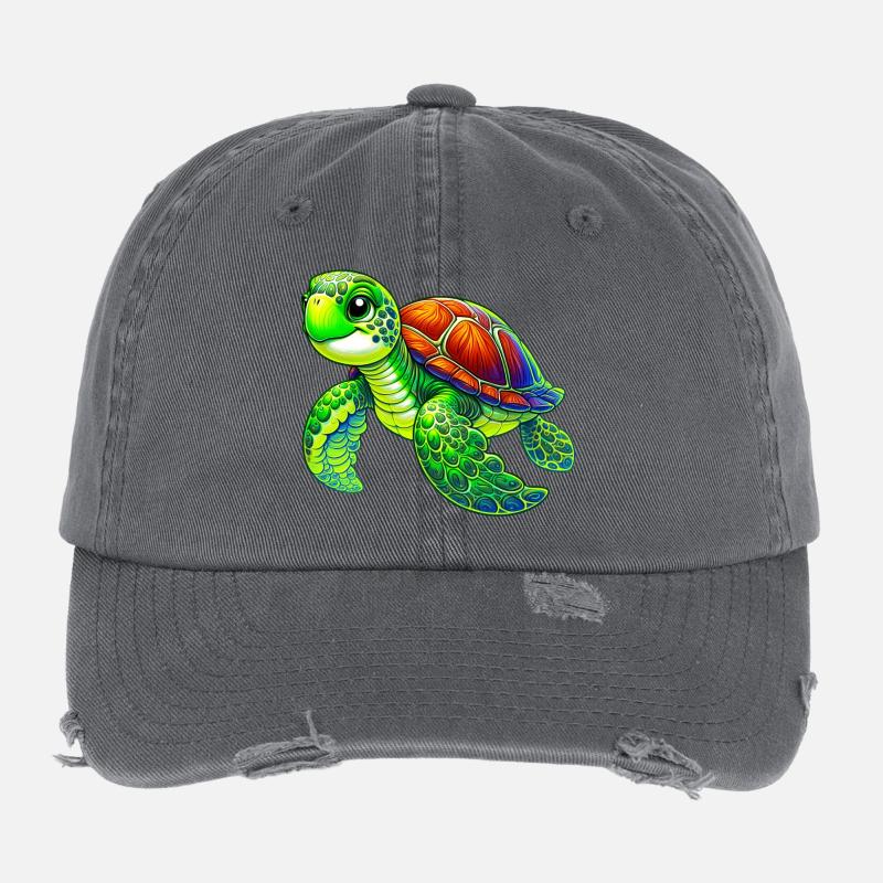 Tortue Casquette vintage effet usé Flexfit