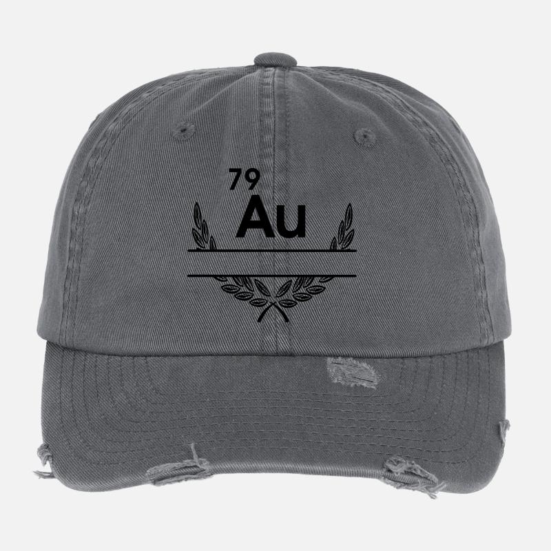 Symbole en or 79 AU avec couronne de laurier Casquette vintage effet usé Flexfit