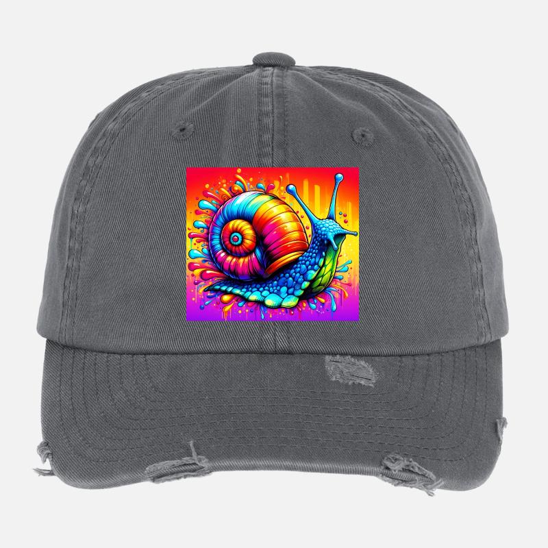 Escargot Casquette vintage effet usé Flexfit