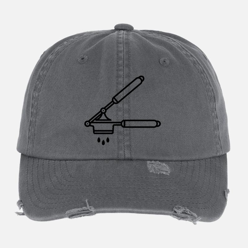 Knoblauch Presse oder Spätzle Presse Flexfit Vintage Destroyed Cap