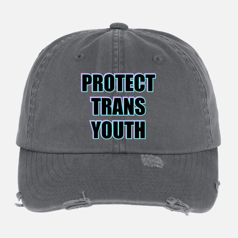 Trans-Jugendliche schützen Flexfit Vintage Destroyed Cap