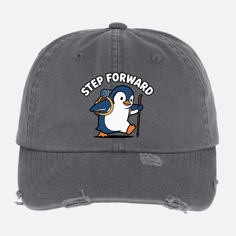 Pingouin Pas Avant Casquette vintage effet usé Flexfit