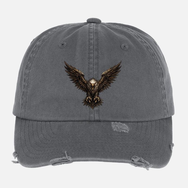 Aigle en vol Casquette vintage effet usé Flexfit