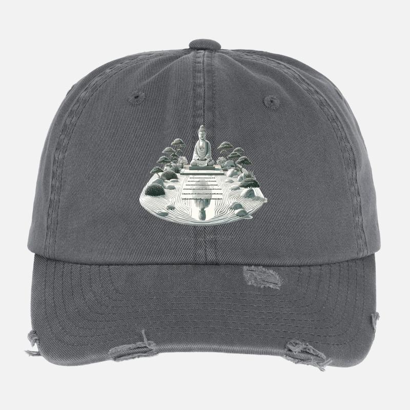 Silent Reflections Zen Garden Flexfit Vintage Destroyed Cap