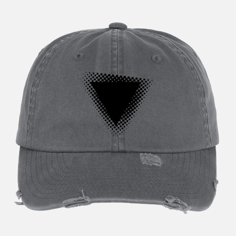 geometric triangle dots design Flexfit Vintage Destroyed Cap