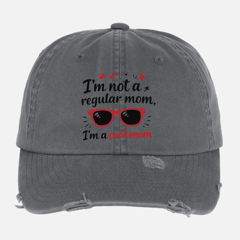 I’m a Cool Mom – Muttertag Spruch Design Flexfit Vintage Destroyed Cap