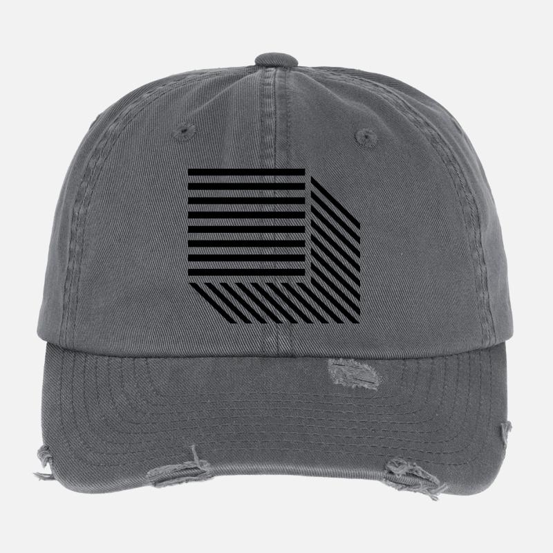 Conception des lignes carrées Casquette vintage effet usé Flexfit
