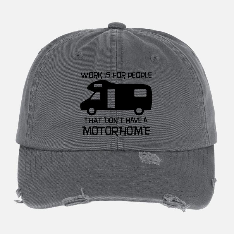 Motorhome - work is for people Flexfit Vintage Destroyed Cap