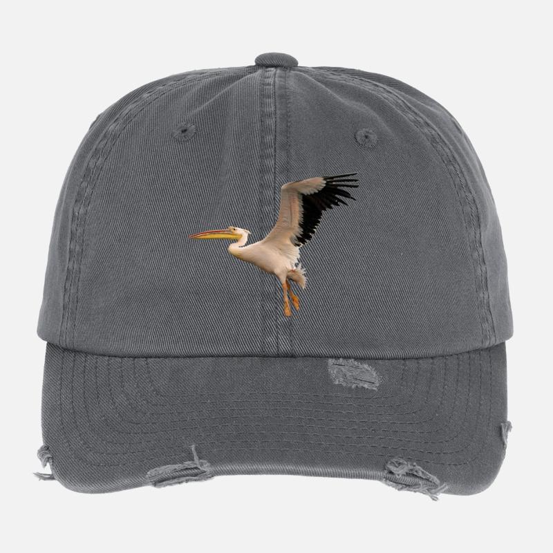 vogel1 oiseau Pélican Pélican Casquette vintage effet usé Flexfit