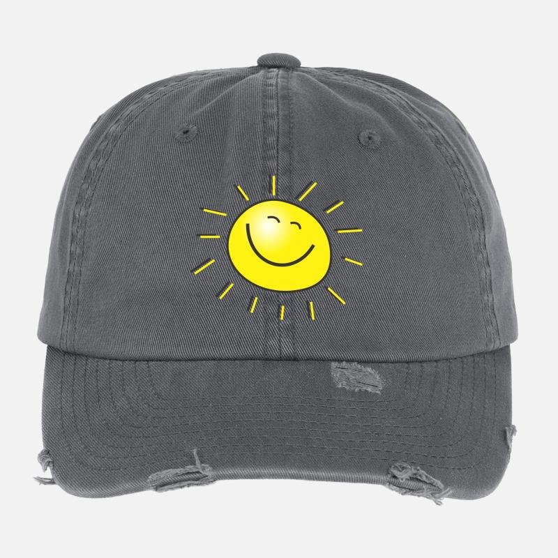 rainbow sun clouds weather rainbow sun cloud50 Flexfit Vintage Destroyed Cap