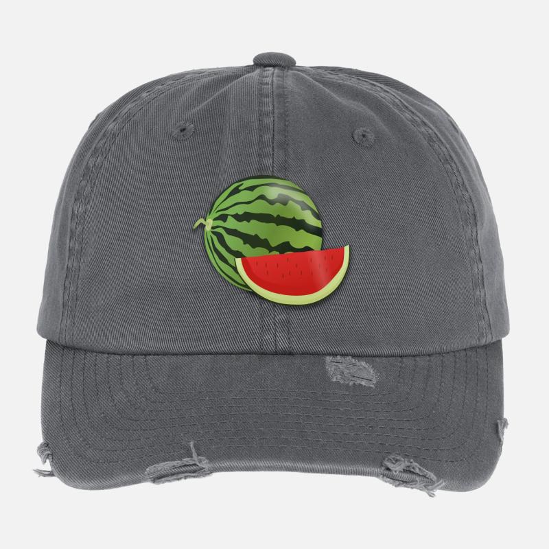Pastèque - Casquette vintage effet usé Flexfit - charbon
