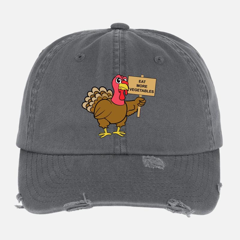 Turquie de dinde de Thanksgiving Casquette vintage effet usé Flexfit