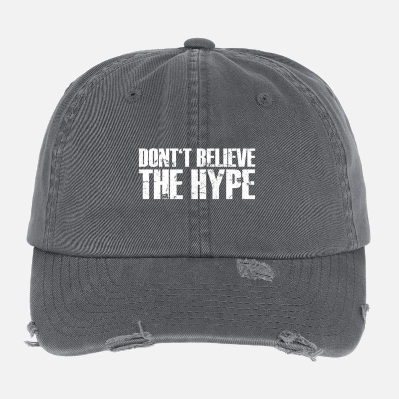 ne croyez pas le * $%! *: blanc Casquette vintage effet usé Flexfit