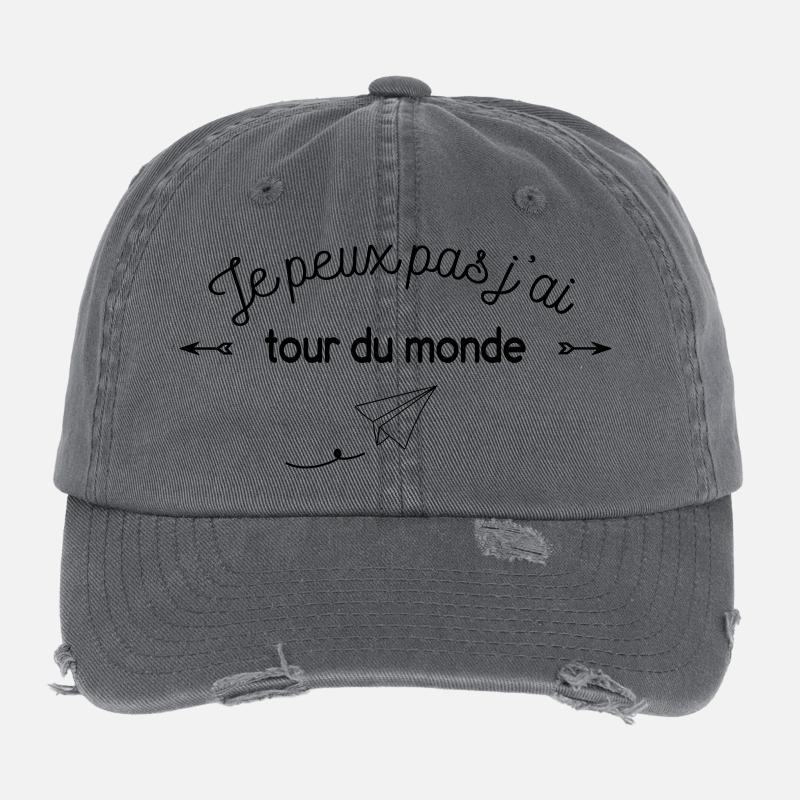 TOUR Casquette vintage effet usé Flexfit