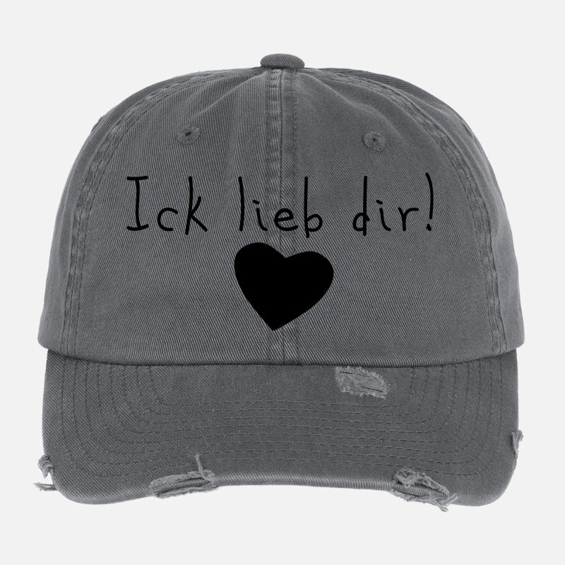 ick lieb dir Flexfit Vintage Destroyed Cap
