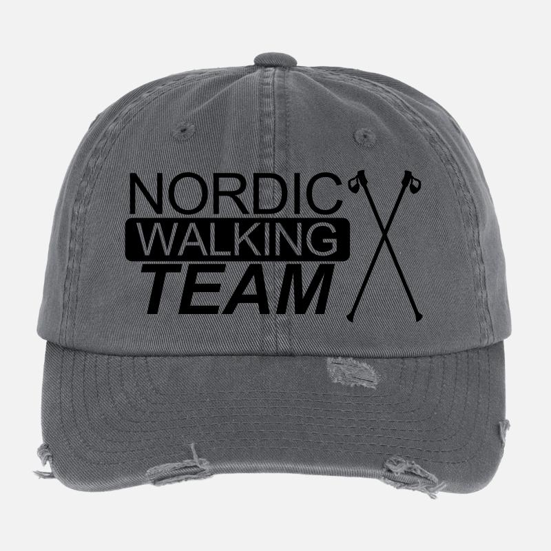 NORDIC WALKING,WALKING,NORDIC,STÖCKE,0815 Flexfit Vintage Destroyed Cap