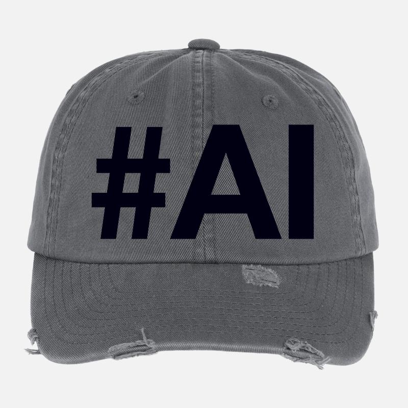 AI Artificial Intelligence Flexfit Vintage Destroyed Cap