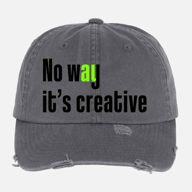 No way it's creative Flexfit Vintage Destroyed Cap