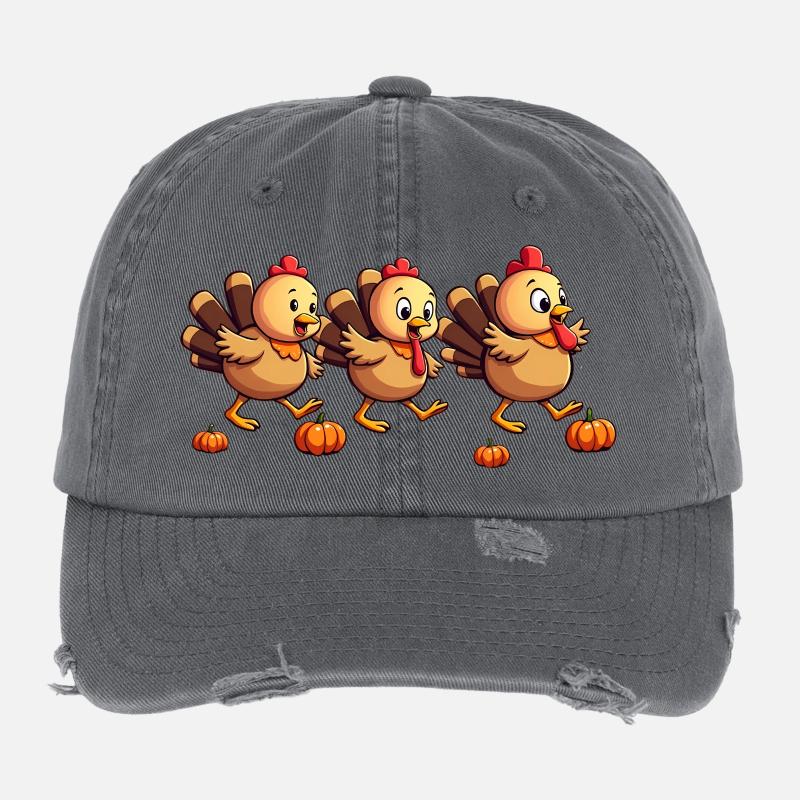 Bébé dinde de Thanksgiving Casquette vintage effet usé Flexfit