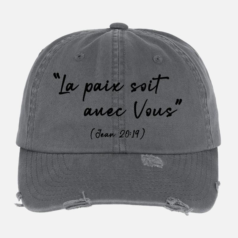 Friede sei mit dir (Johannes 20,19) Flexfit Vintage Destroyed Cap