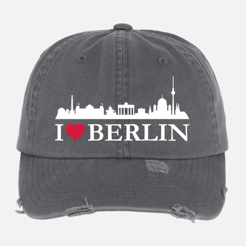 I love Berlin Flexfit Vintage Destroyed Cap