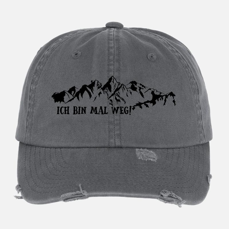 ich bin mal weg Flexfit Vintage Destroyed Cap