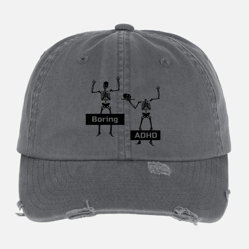 Boring vs ADHD Flexfit Vintage Destroyed Cap