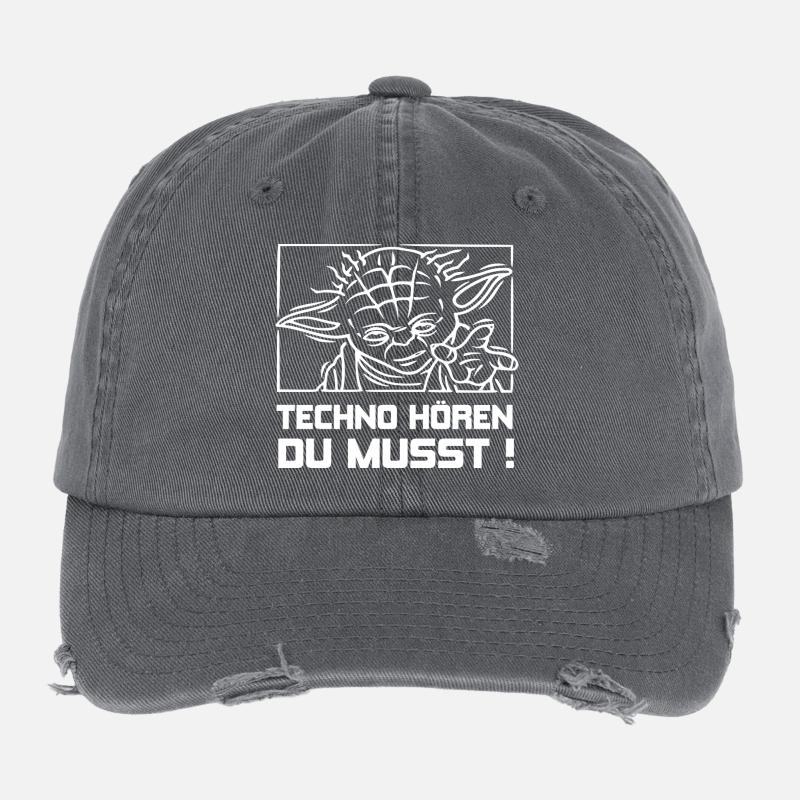 TECHNO HÖREN DU MUSST ! + Flexfit Vintage Destroyed Cap