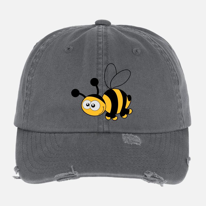 Bee - Bee - Miel Casquette vintage effet usé Flexfit