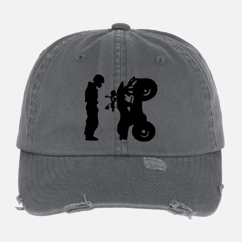 Quad Casquette vintage effet usé Flexfit