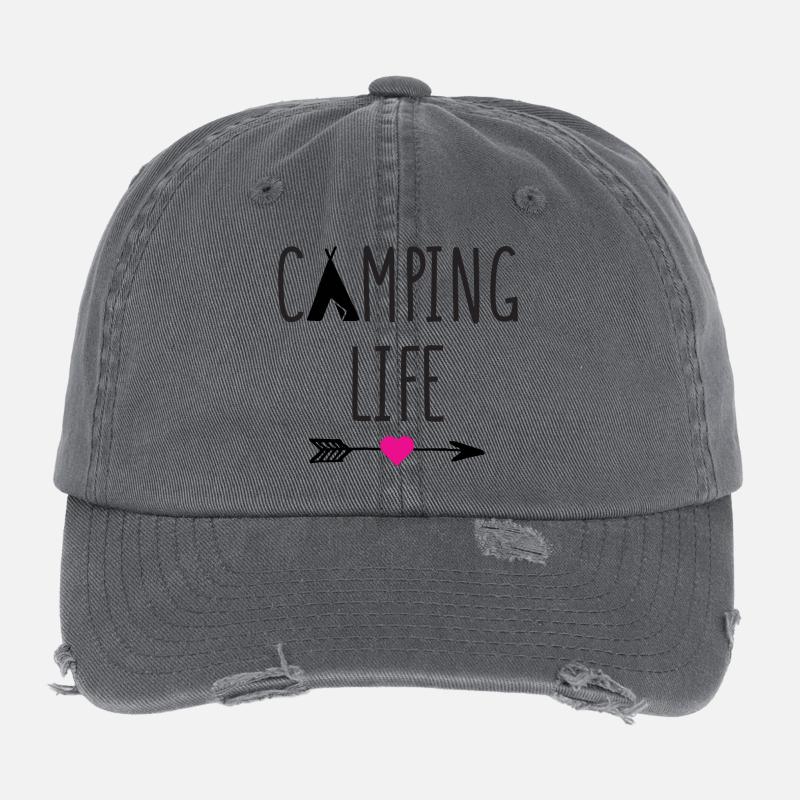 Camping Life Flexfit Vintage Destroyed Cap