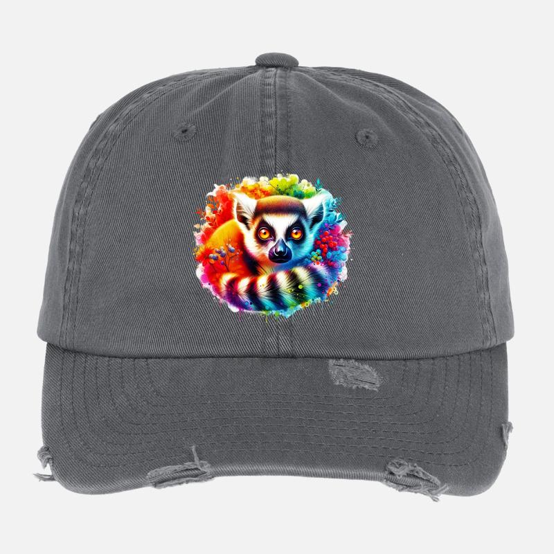 Lemur Flexfit Vintage Destroyed Cap