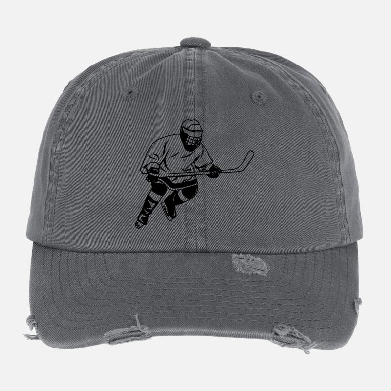Eishockey Artwork Flexfit Vintage Destroyed Cap