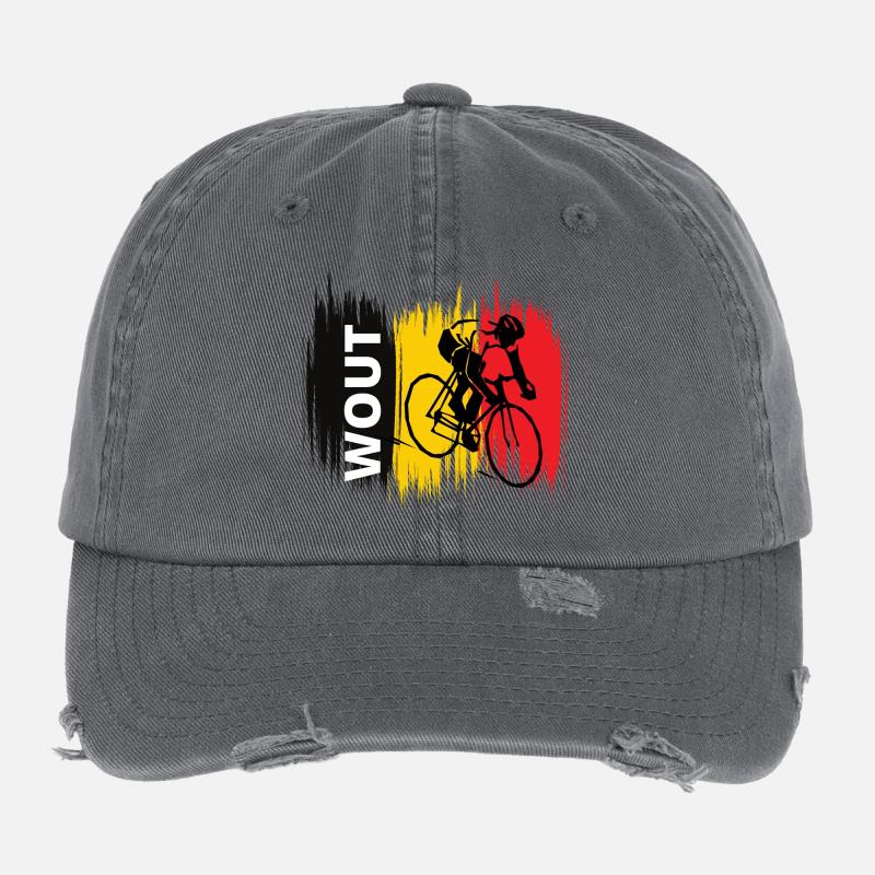 Wout Van Aert - Chamption-Radfahrer Flexfit Vintage Destroyed Cap