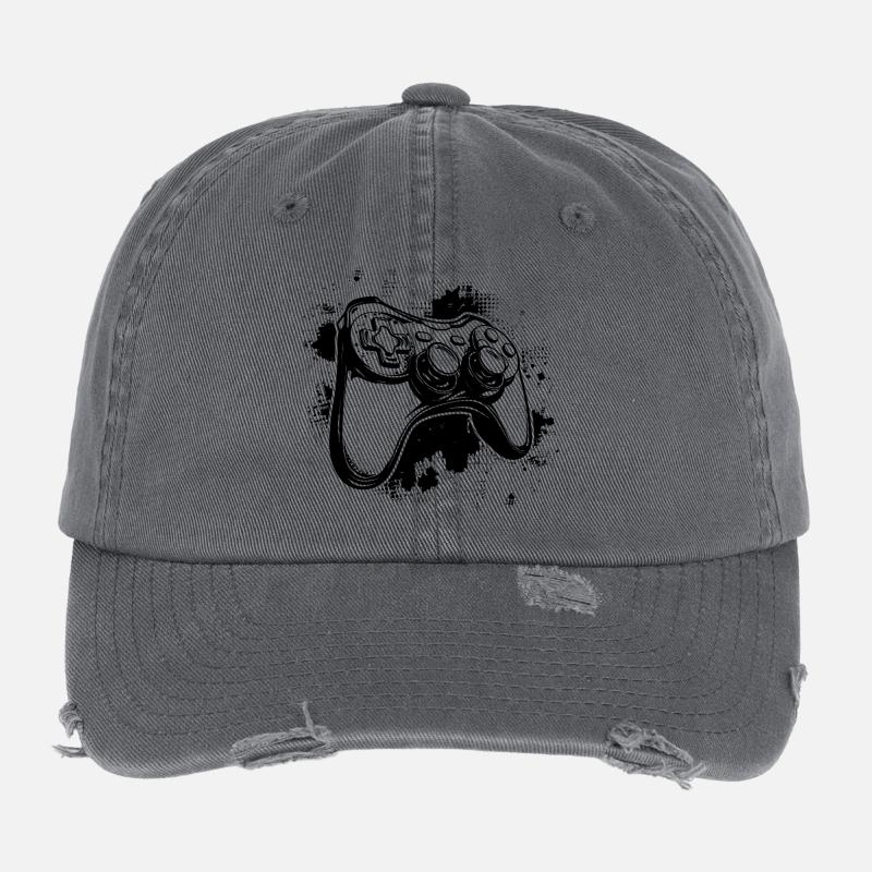 Game Controllers Flexfit Vintage Destroyed Cap