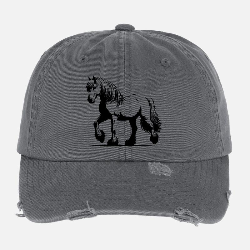 Horse Haflinger Flexfit Vintage Destroyed Cap