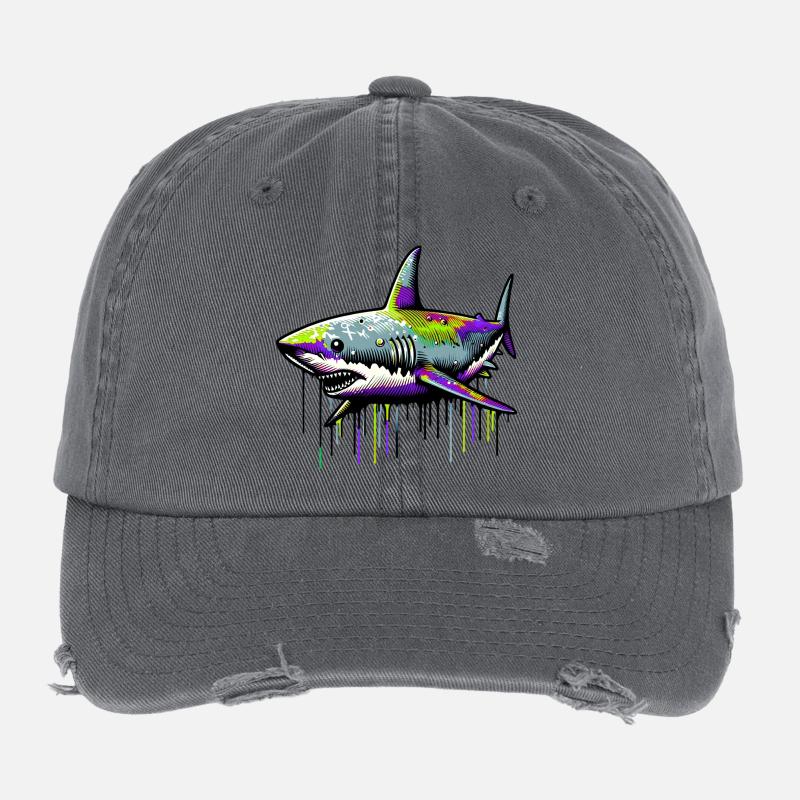 Shark Flexfit Vintage Destroyed Cap