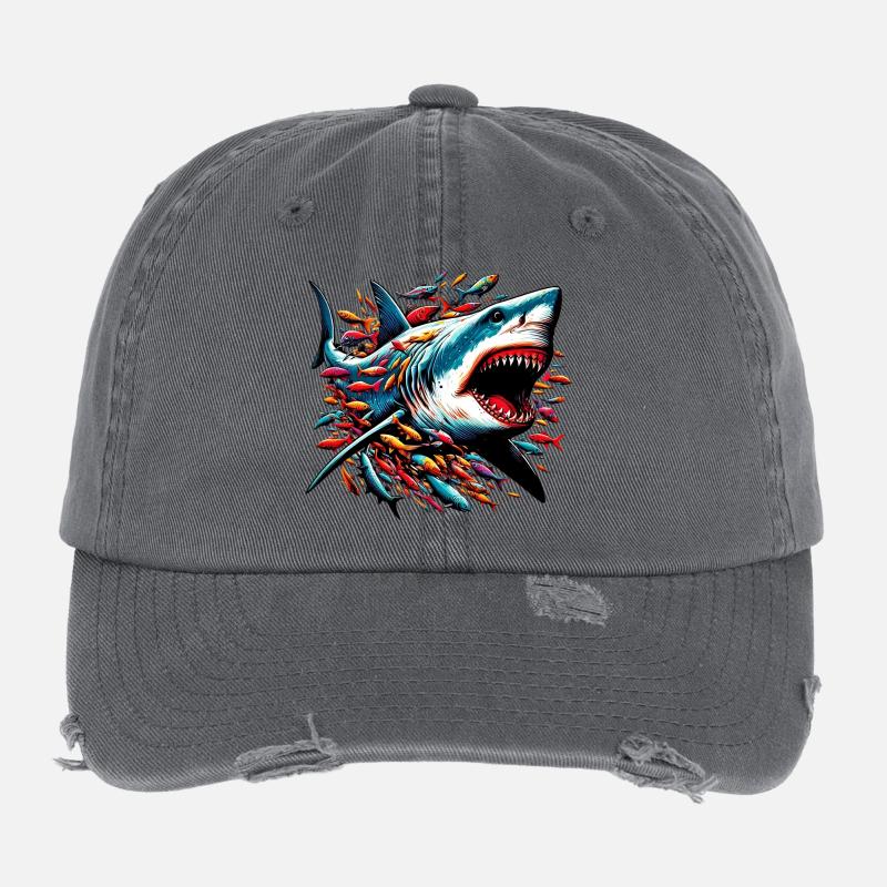 Shark Flexfit Vintage Destroyed Cap