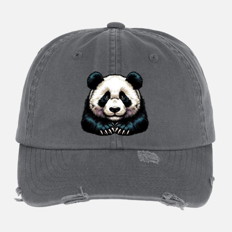 Panda Flexfit Vintage Destroyed Cap