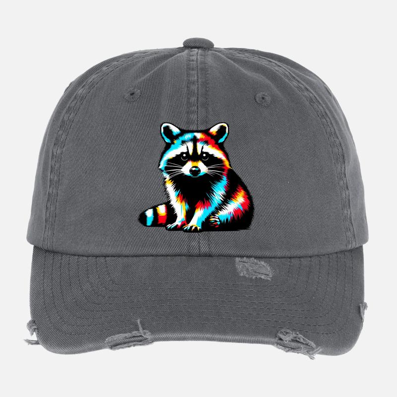 Raton laveur Casquette vintage effet usé Flexfit