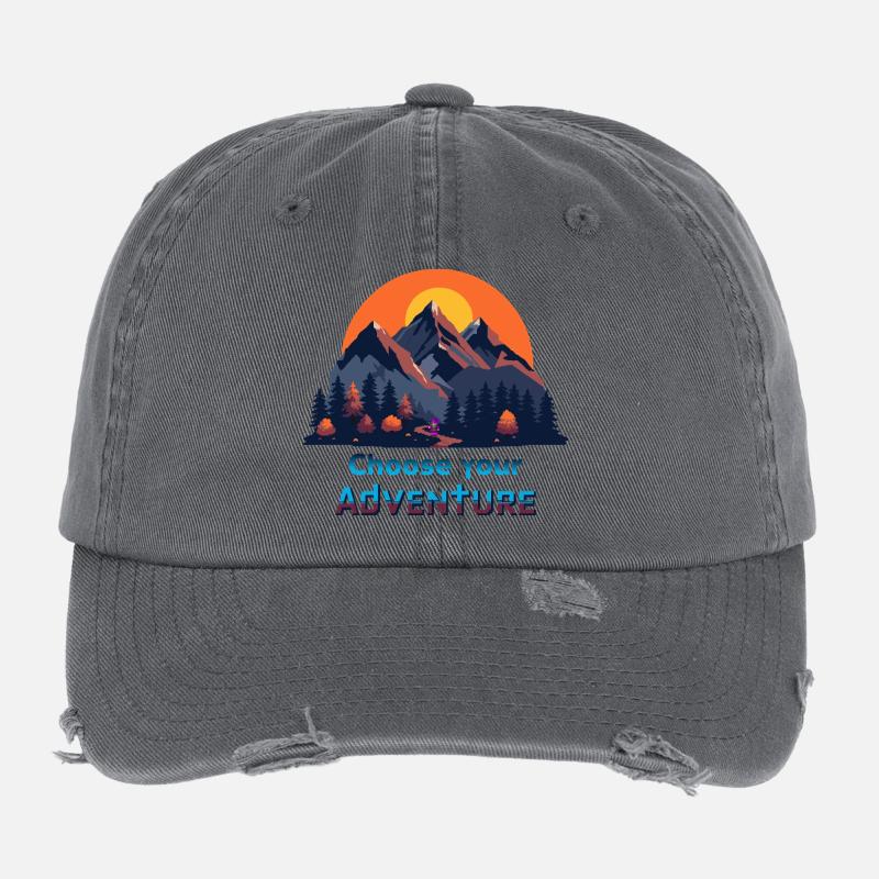 Aventure de jeu rétro Casquette vintage effet usé Flexfit