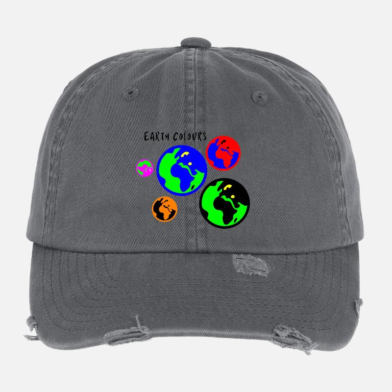 Erdfarben Verspielt Flexfit Vintage Destroyed Cap
