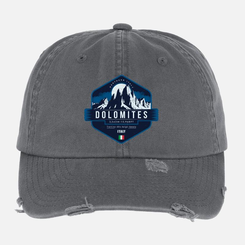 Dolomites , Italy Flexfit Vintage Destroyed Cap