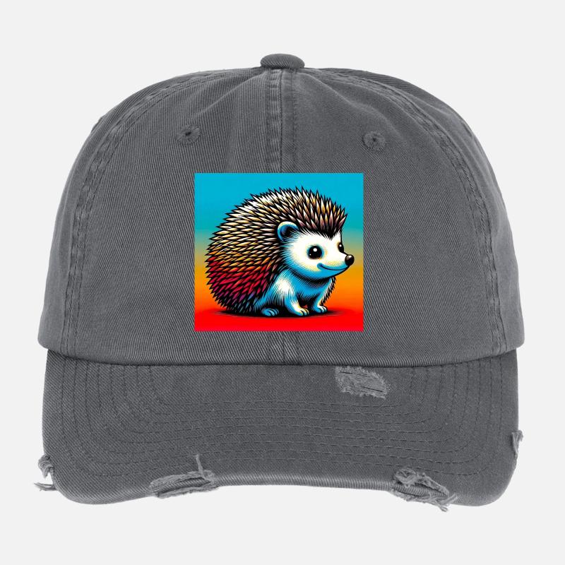 hérisson Casquette vintage effet usé Flexfit