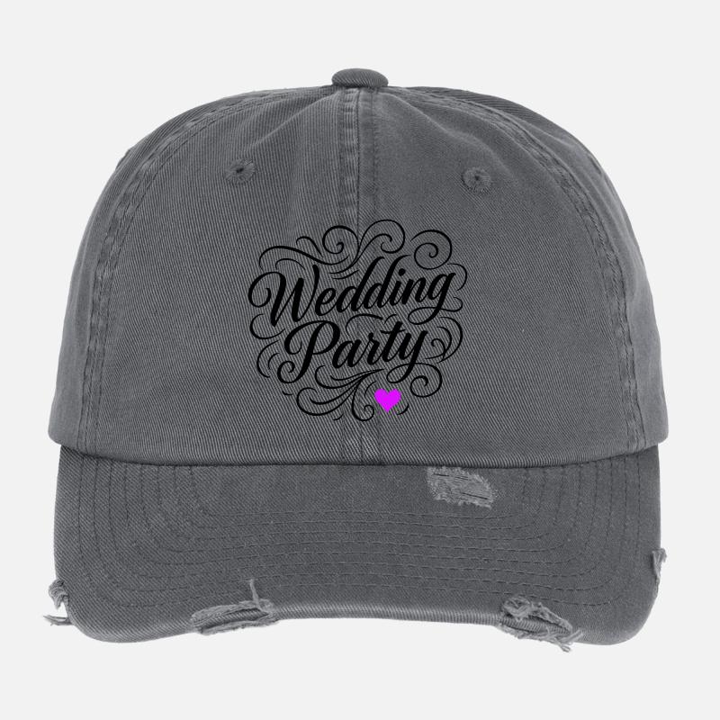 Hochzeit Party Hochzeitsfeier Flexfit Vintage Destroyed Cap