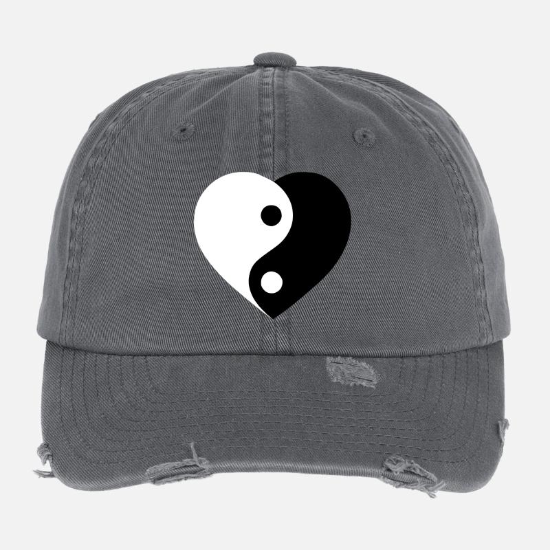 Yin and Yang Love Version :) Flexfit Vintage Destroyed Cap