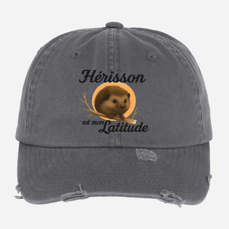 Igel im Breitengrad Flexfit Vintage Destroyed Cap