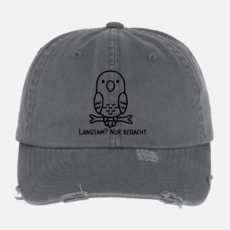 Bird Saying | Slow? Just considered. Flexfit Vintage Destroyed Cap