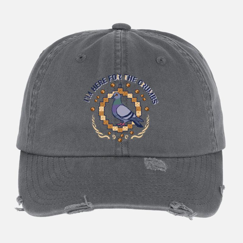 Pixel Taube Krümeljäger Flexfit Vintage Destroyed Cap