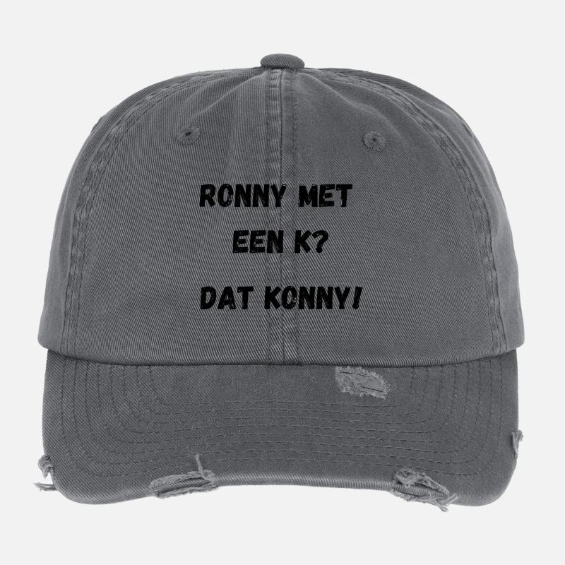 Ronny avec un K Casquette vintage effet usé Flexfit